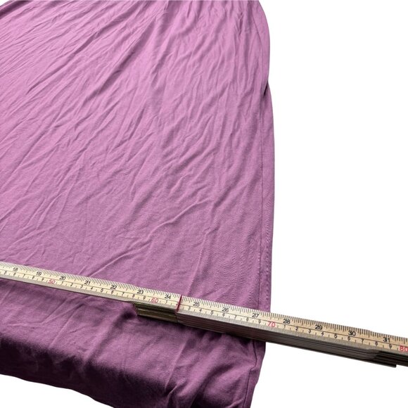 Mother Bee Mauve Maternity Maxi Dress Wrap Style Long Sleeves Size M - Picture 9 of 11